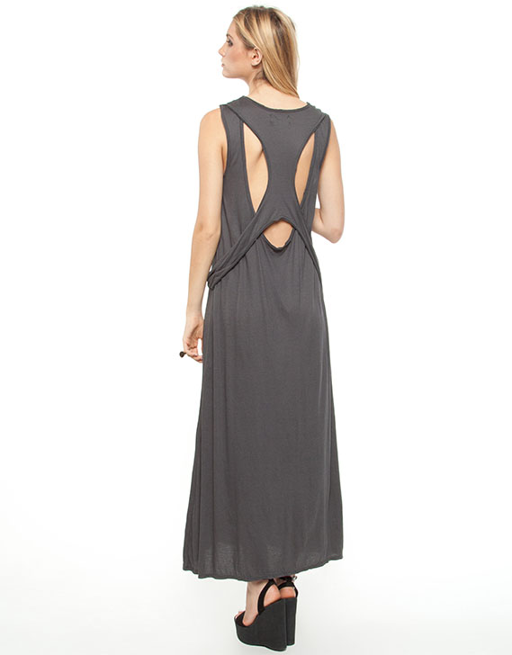 Shakuhachi Racer Jersey Maxi Dress