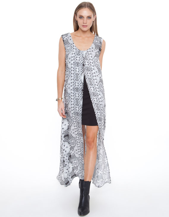 Shilla Great Geometric Print Layered Dress