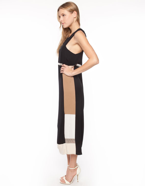 Shona Joy Contrast Panel Dress