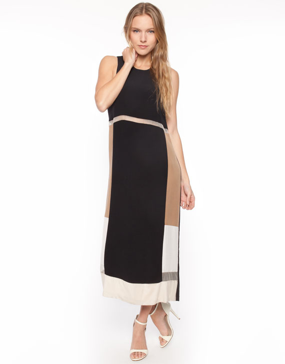 Shona Joy Contrast Panel Dress