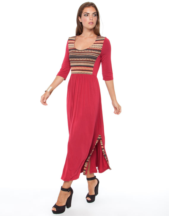 Mossee Split Side Long Dress