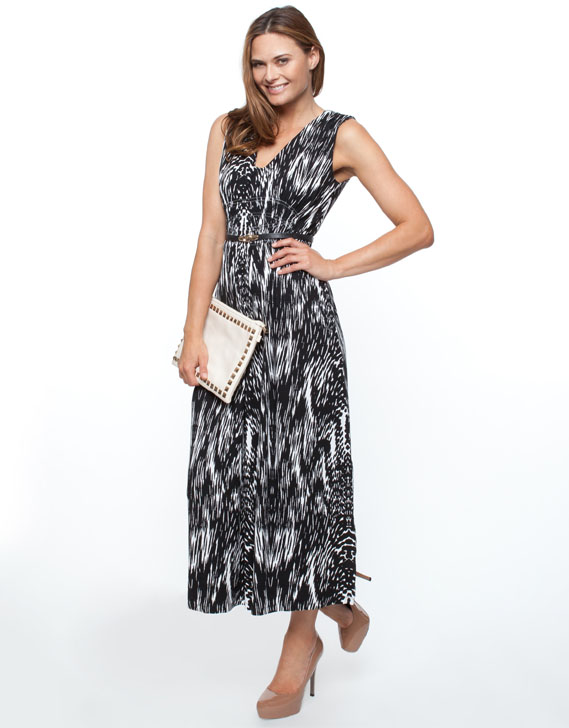 Yarra Trail Sleeveless Mono Spot Maxi Dress