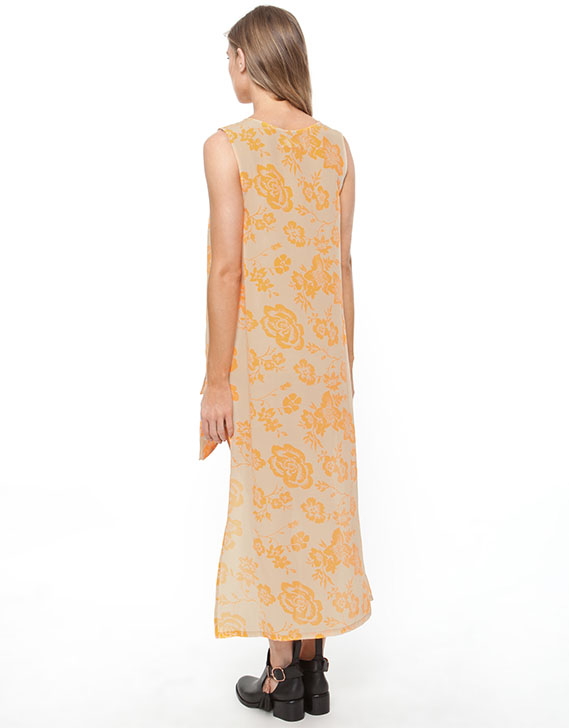 Shakuhachi Inverse Brocade Train Dress